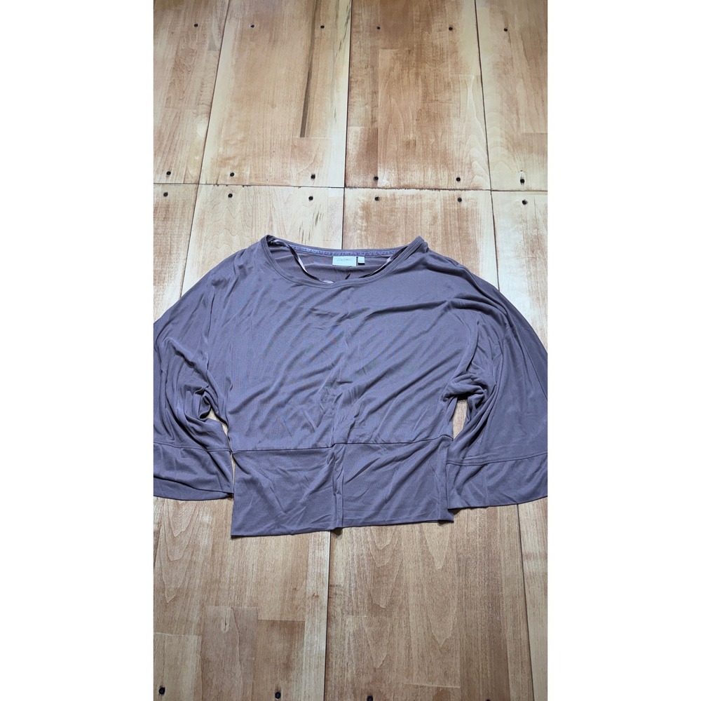 Delette by Anthropologie Women Large DustyPurple Dolman Sleeve
